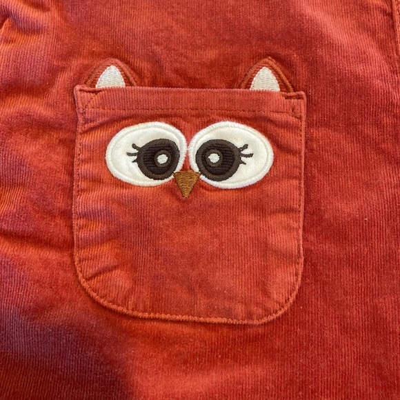 Kids Fall Corduroy Owl Overall Romper size 8 Back to school Halloween - Picture 5 of 10